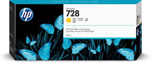 HP Cartuccia inchiostro giallo DesignJet 728, 300 ml