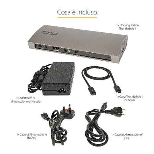 StarTech.com TB4CDOCKUE replicatore di porte e docking station per laptop Cablato Nero, Grigio
