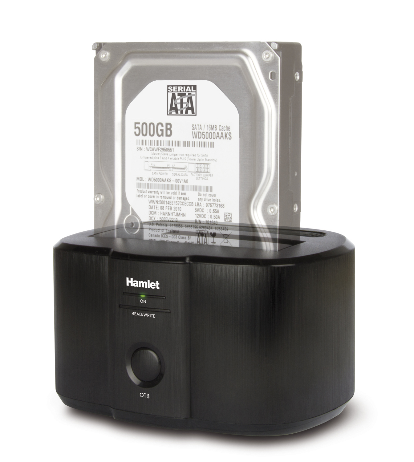 Hamlet USB 3.0 Docking Station usb 3.0 per hard disk da 2,5'' o 3,5''