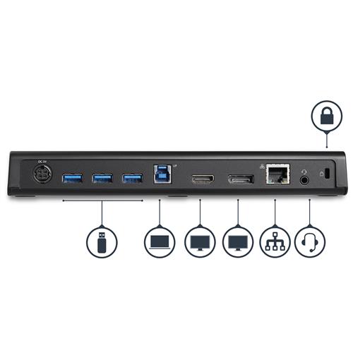 StarTech.com USB3DOCKHDPC replicatore di porte e docking station per laptop Cablato USB 3.2 Gen 1 (3.1 Gen 1) Type-B Nero