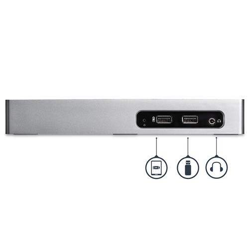StarTech.com DK30ADD replicatore di porte e docking station per laptop Cablato USB 3.2 Gen 1 (3.1 Gen 1) Type-B Nero, Argento
