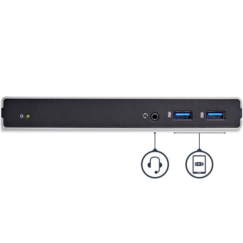StarTech.com USB3SDOCKDD replicatore di porte e docking station per laptop Cablato USB 3.2 Gen 1 (3.1 Gen 1) Type-B Nero, Argento