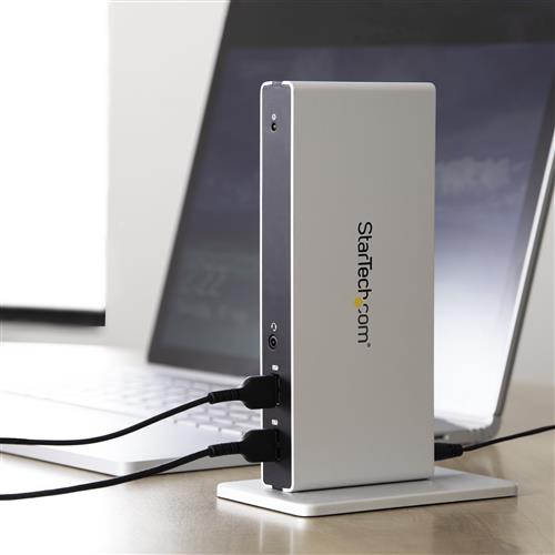 StarTech.com USB3SDOCKDD replicatore di porte e docking station per laptop Cablato USB 3.2 Gen 1 (3.1 Gen 1) Type-B Nero, Argento