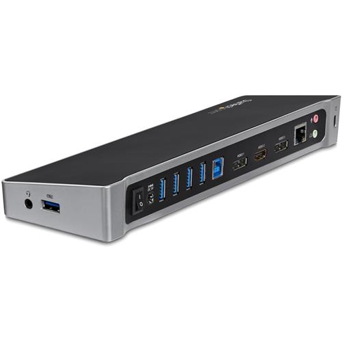 StarTech.com USB3DOCKH2DP replicatore di porte e docking station per laptop Cablato USB 3.2 Gen 1 (3.1 Gen 1) Type-A Nero, Argento