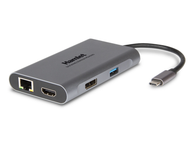 Hamlet HDKC-PD400D replicatore di porte e docking station per laptop Cablato USB 3.2 Gen 1 (3.1 Gen 1) Type-C Grigio