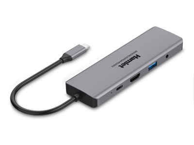 Hamlet HDKC-PD200U replicatore di porte e docking station per laptop Cablato USB 3.2 Gen 1 (3.1 Gen 1) Type-C Grigio