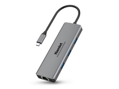 Hamlet HDKC-PD200U replicatore di porte e docking station per laptop Cablato USB 3.2 Gen 1 (3.1 Gen 1) Type-C Grigio