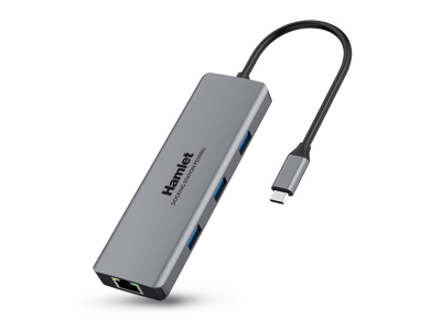 Hamlet HDKC-PD200U replicatore di porte e docking station per laptop Cablato USB 3.2 Gen 1 (3.1 Gen 1) Type-C Grigio