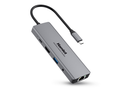 Hamlet HDKC-PD200U replicatore di porte e docking station per laptop Cablato USB 3.2 Gen 1 (3.1 Gen 1) Type-C Grigio
