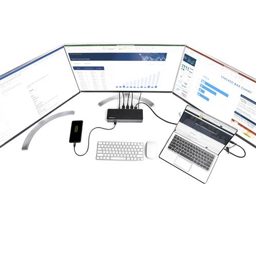 StarTech.com DK31C3HDPDUE replicatore di porte e docking station per laptop Cablato USB 3.2 Gen 2 (3.1 Gen 2) Type-C Nero, Grigio