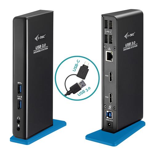 i-tec U3DUALHDMIDOCK replicatore di porte e docking station per laptop Cablato USB 3.2 Gen 1 (3.1 Gen 1) Type-A Nero