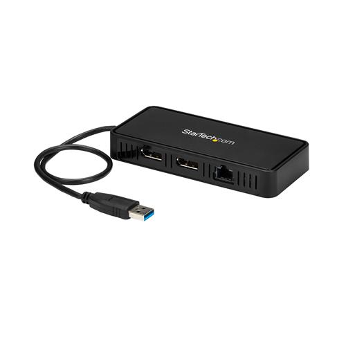 StarTech.com USBA2DPGB replicatore di porte e docking station per laptop Cablato USB 3.2 Gen 1 (3.1 Gen 1) Type-A Nero