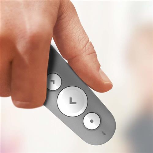 Logitech R500 puntatore wireless Bluetooth/RF Grigio