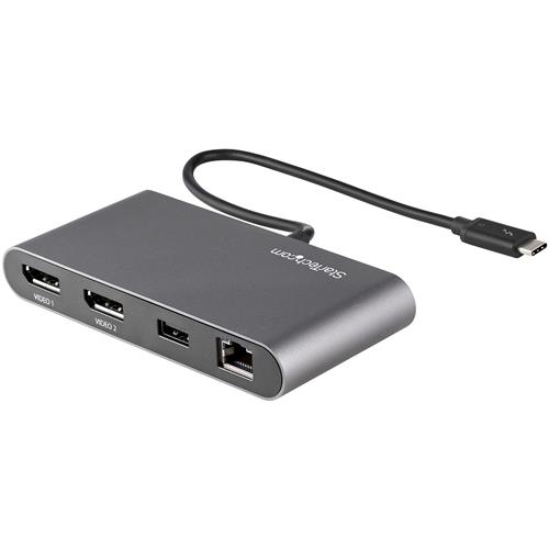 StarTech.com TB3DKM2DPL replicatore di porte e docking station per laptop Cablato Grigio