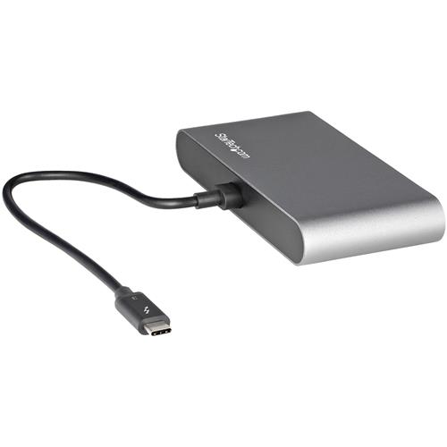 StarTech.com TB3DKM2HDL replicatore di porte e docking station per laptop Cablato Grigio