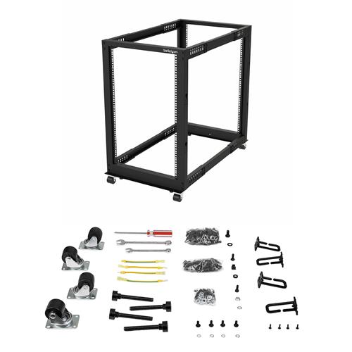 StarTech.com 4POSTRACK18U rack Rack indipendenti Nero