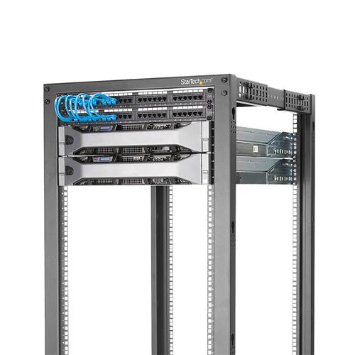 StarTech.com 4POSTRACK25U rack Rack indipendenti Nero