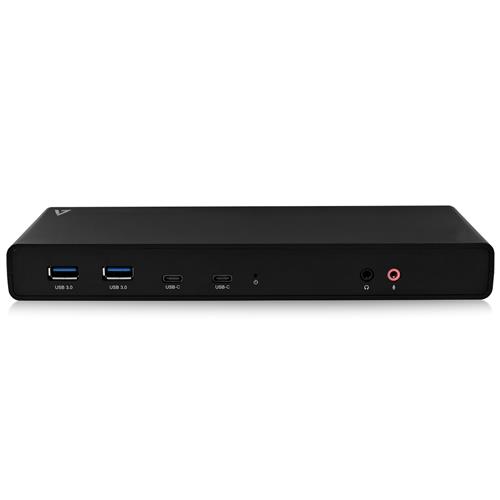 V7 UCDDS-1E replicatore di porte e docking station per laptop Cablato USB 3.2 Gen 1 (3.1 Gen 1) Type-C Nero