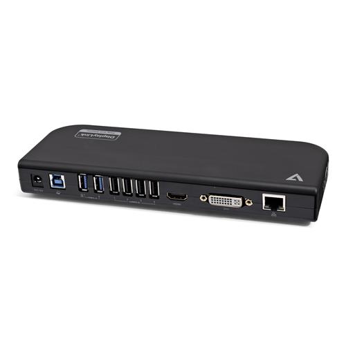 V7 UDDS2 replicatore di porte e docking station per laptop USB 2.0 Nero