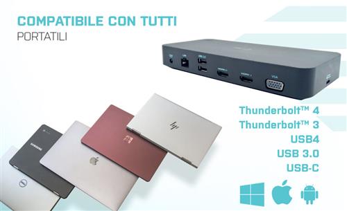 i-tec CATRIPLEDOCKVGAPDIT replicatore di porte e docking station per laptop Cablato USB 3.2 Gen 1 (3.1 Gen 1) Type-C Grigio