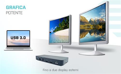 i-tec CATRIPLEDOCKVGAPDIT replicatore di porte e docking station per laptop Cablato USB 3.2 Gen 1 (3.1 Gen 1) Type-C Grigio