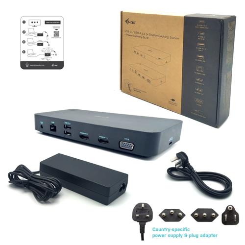 i-tec CATRIPLEDOCKVGAPDIT replicatore di porte e docking station per laptop Cablato USB 3.2 Gen 1 (3.1 Gen 1) Type-C Grigio