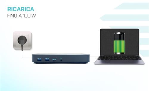 i-tec CATRIPLEDOCKVGAPDIT replicatore di porte e docking station per laptop Cablato USB 3.2 Gen 1 (3.1 Gen 1) Type-C Grigio