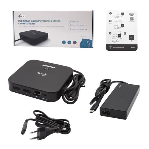 i-tec C31DUALDPDOCKPD65W replicatore di porte e docking station per laptop Cablato USB 3.2 Gen 1 (3.1 Gen 1) Type-C Nero