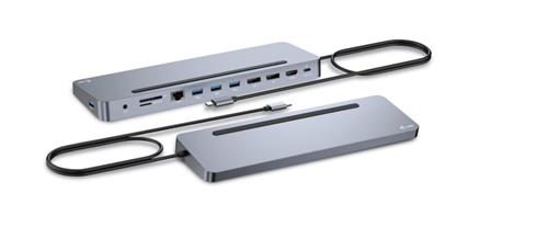 i-tec C31FLAT2PDPRO replicatore di porte e docking station per laptop Cablato USB 3.2 Gen 1 (3.1 Gen 1) Type-C Argento