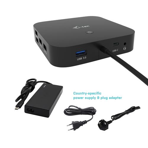 i-tec C31HDMIDPDOCKPD65 replicatore di porte e docking station per laptop Cablato USB 3.2 Gen 1 (3.1 Gen 1) Type-C Nero