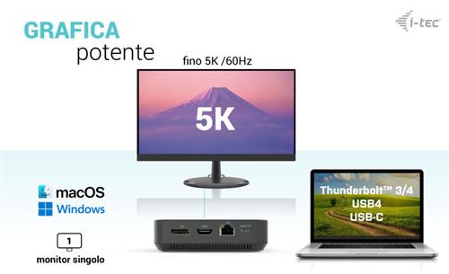 i-tec C31TRIPLE4KDOCKPDPRO replicatore di porte e docking station per laptop Cablato USB 3.2 Gen 1 (3.1 Gen 1) Type-C Nero