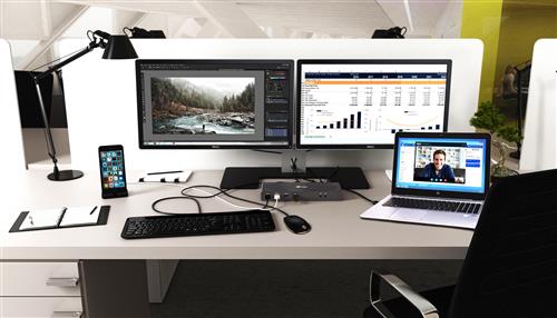 i-tec CADUAL4KDOCK replicatore di porte e docking station per laptop Cablato USB 3.2 Gen 1 (3.1 Gen 1) Type-C Nero, Turchese