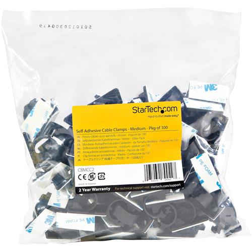 100 GRAFFETTE FERMACAVO ADESIVE CLIP DI FISSAGGIO CAVI ETHERNET
