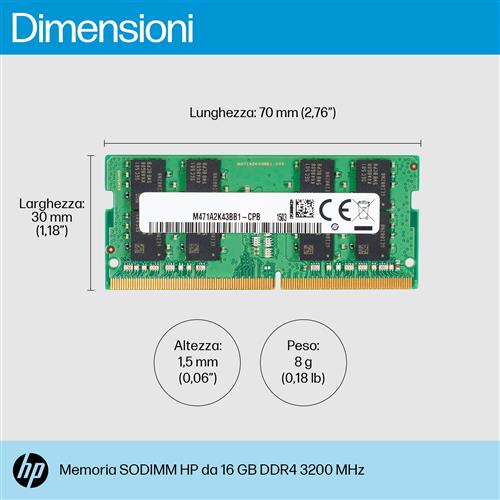 HP Memoria SODIMM 3200 DDR4 da 16 GB