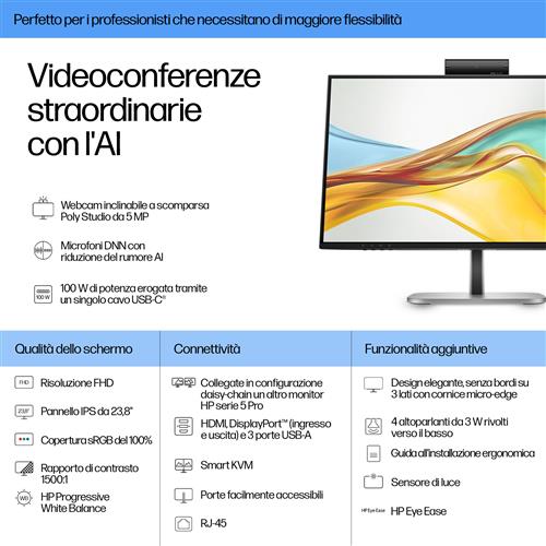 524PM S5PRO 23.8IN IPS 16:9 5MS 1920X1080 1500:1 DP HDMI USB SB