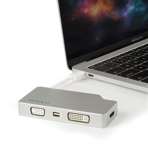 ADATTATORE A/V 4 IN 1 - USB TYPE-C A VGA DVI HDMI O MDP 4K