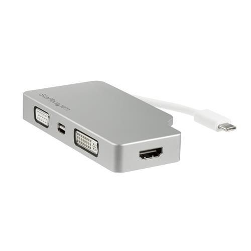 ADATTATORE A/V 4 IN 1 - USB TYPE-C A VGA DVI HDMI O MDP 4K
