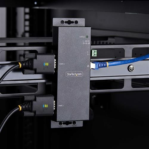 ADATTATORE SERIALE A ETHERNET CONVERTITORE RJ45 A 2X DB9/RS232