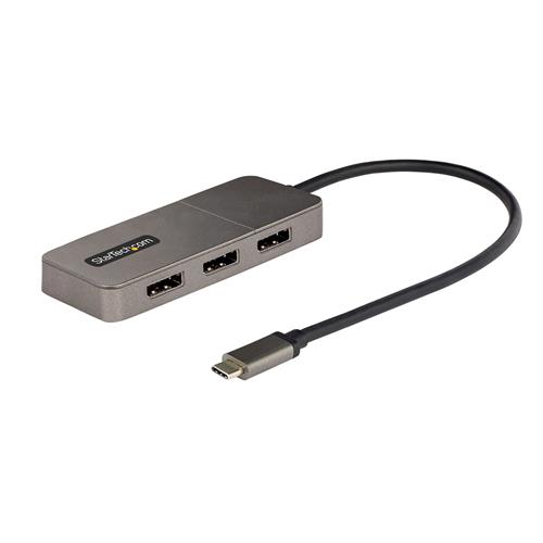 ADATTATORE USB-C A DP A 3 PORTE HUB MST DISPLAYPORT 1.4 4K 60HZ