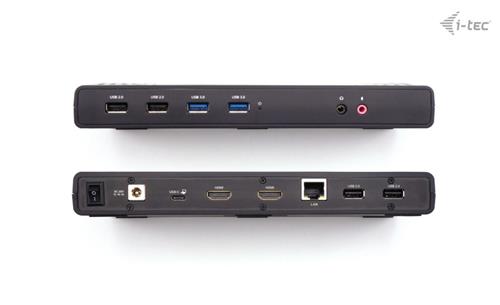 i-tec CADUALHDMIDOCKPDIT replicatore di porte e docking station per laptop Cablato USB 3.2 Gen 1 (3.1 Gen 1) Type-C Nero