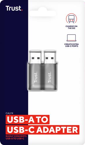 CALYX USB-A TO USB-C ADAPTER 2PACK