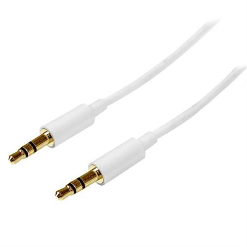 CAVO AUDIO STEREO SLIM DA 3.5 MM BIANCO 1 M - M/M