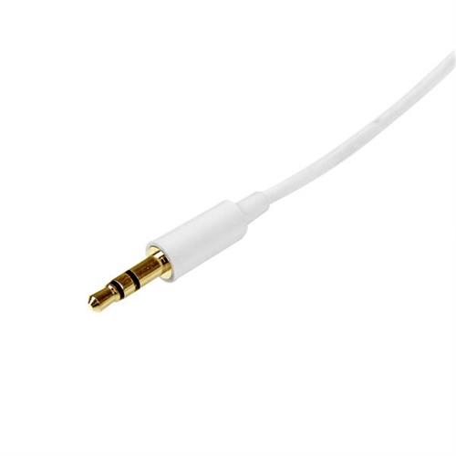 CAVO AUDIO STEREO SLIM DA 3.5 MM BIANCO 1 M - M/M