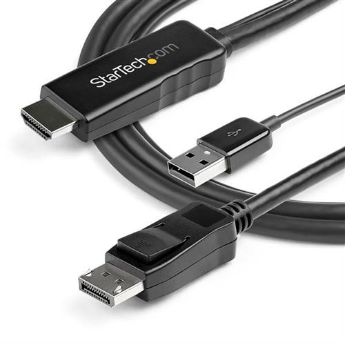 CAVO DA HDMI A DISPLAYPORT - 3M - 4K 30HZ - ALIMENTAZIONE USB