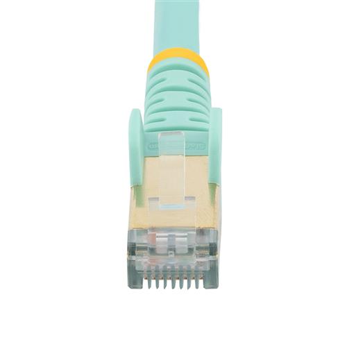 CAVO DI RETE ETHERNET SCHERMATO CAT6A STP DA 1M - TURCHESE