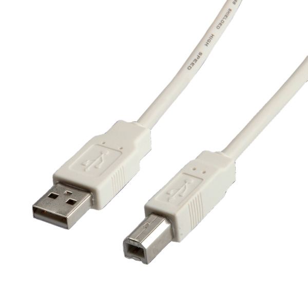 VALUE USB 2.0 Cable, 0.8m cavo USB 0,8 m USB A USB B Bianco