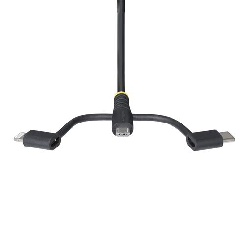 CAVO DI RICARICA USB-A ROBUSTO USB A LIGHTNING/MICRO-USB/TIPO-C