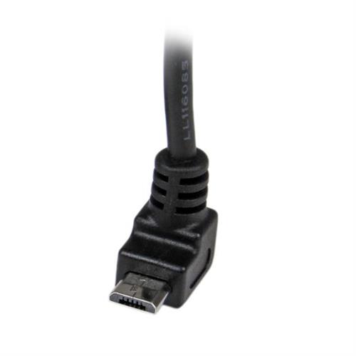 CAVO MICRO USB A A MICRO B CON ANGOLARE VERSO LALTO 2 M