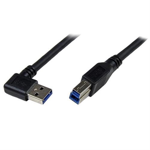 CAVO USB 3.0 SUPERSPEED DA 1 M NERO - ANGOLARE DESTRO A A B