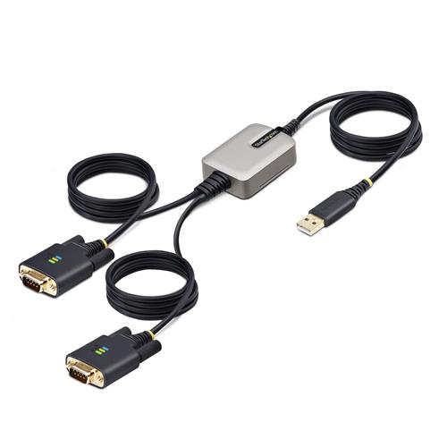 CAVO USB A SERIALE A 2 PORTE ADATTATORE USB A DB9 RS232 4M